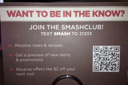 Smashburger đã áp dụng SMS để thu hút hội viên club