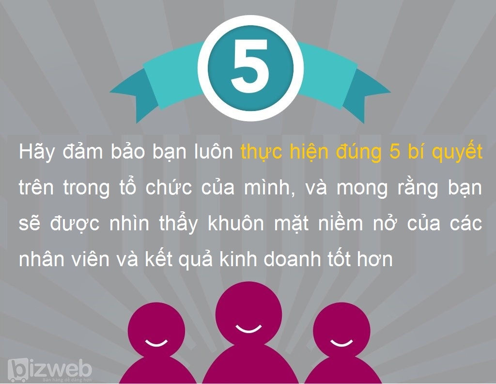 5 Bí quyết giúp nhân viên luôn được hạnh phúc khi làm việc