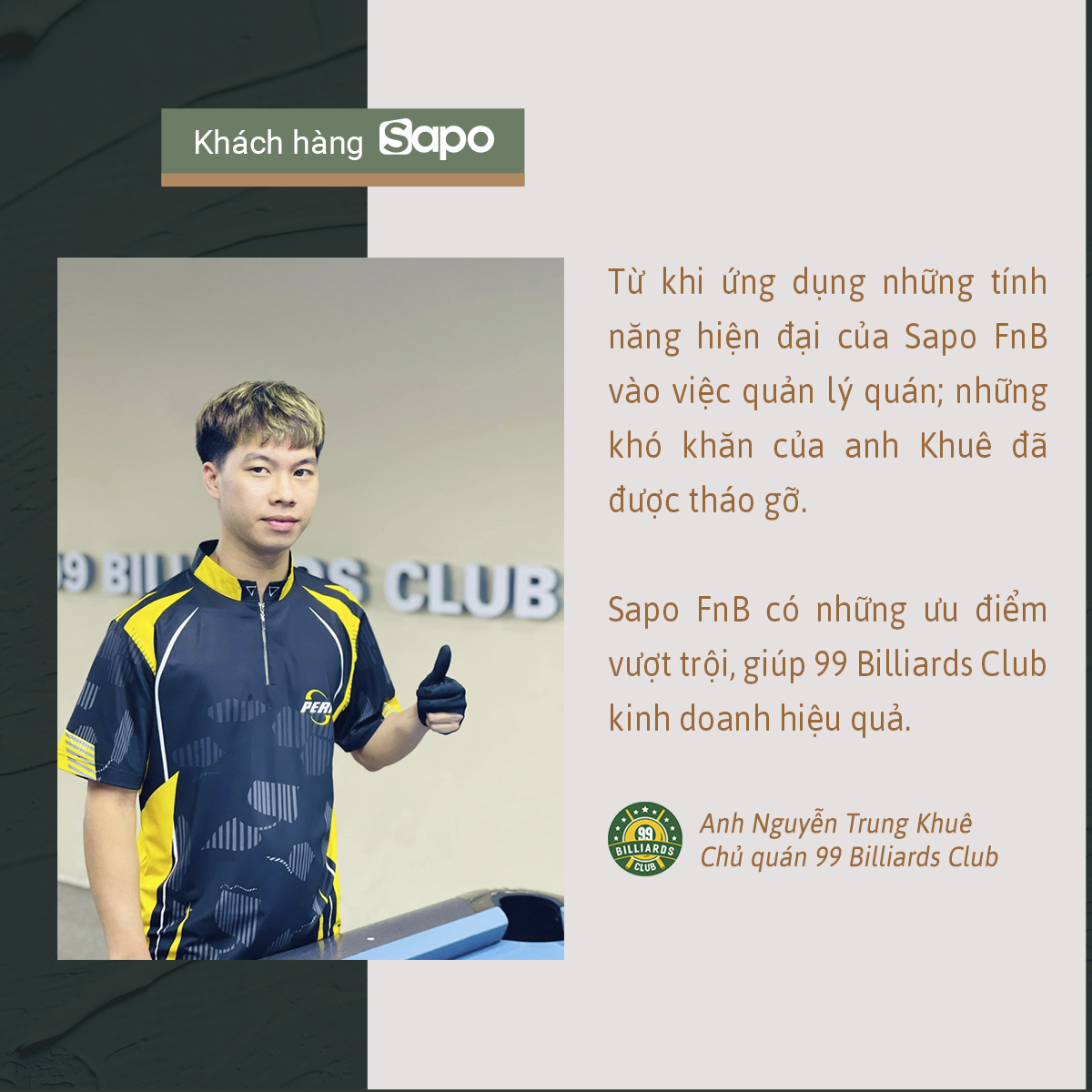 khách hàng 99 Billiards Club