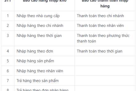 báo cáo kinh doanh