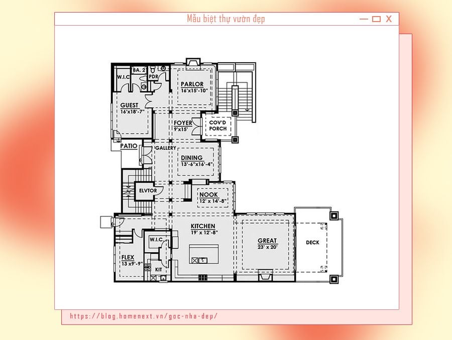 Bản vẽ thiết kế phòng óc trong biệt thự