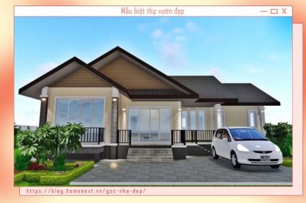 Mẫu biệt thự nhà vường phong cách Bungalow