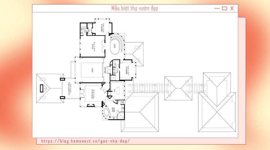 Chi tiết bản vẽ biệt thự sân vườn