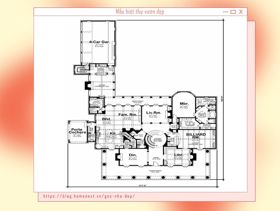 Bản vẽ thiết kế biệt thự