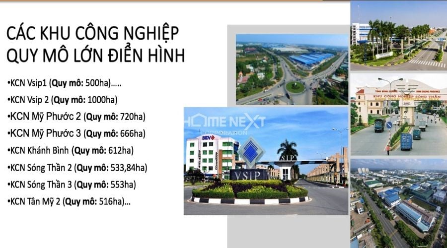 Một số khu công nghiệp điển hình tại Bình Dương