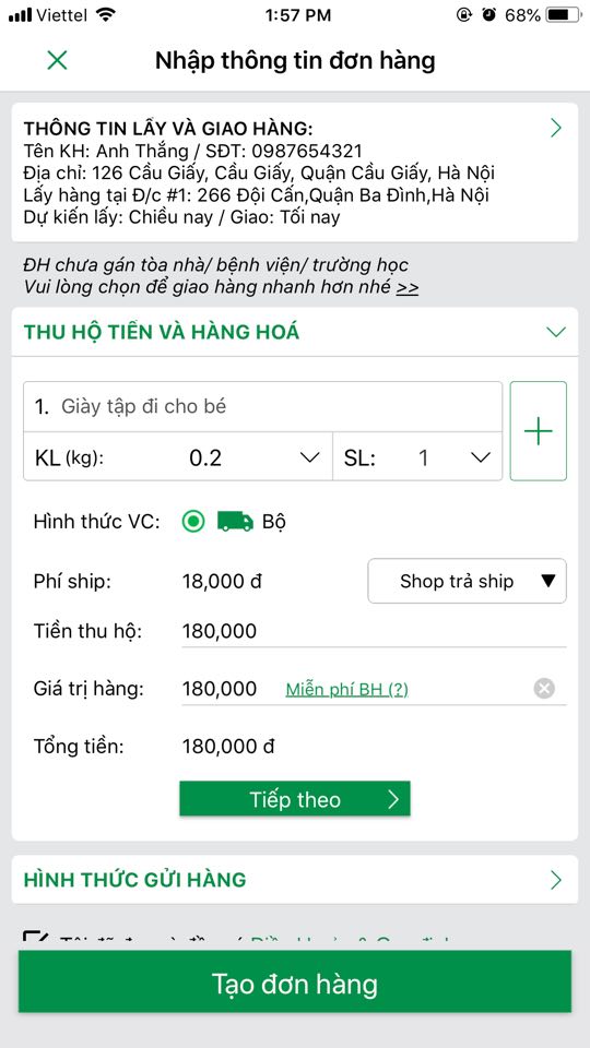 Giao hàng tiết kiệm