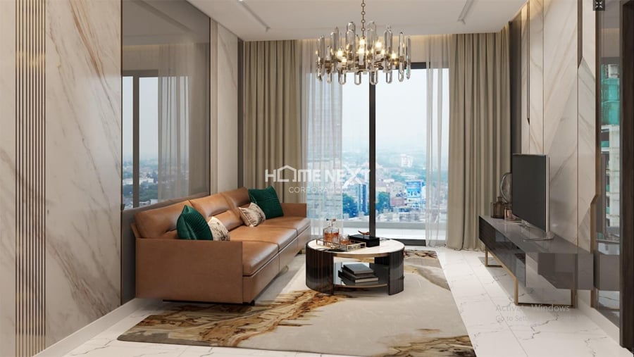 Thiết kế căn hộ 2 phòng ngủ dự án Opal Skyline Bình Dương