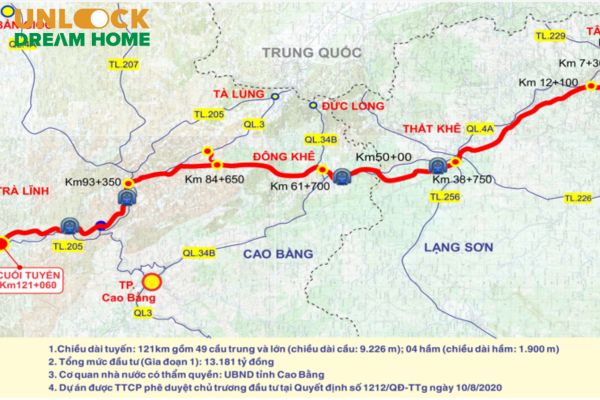 Khám phá bản đồ cao tốc Đồng Đăng Trà Lĩnh