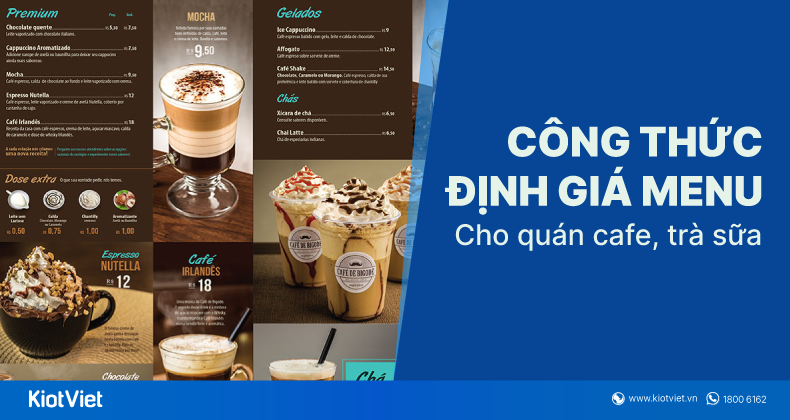 cong thuc dinh gia menu quan cafe