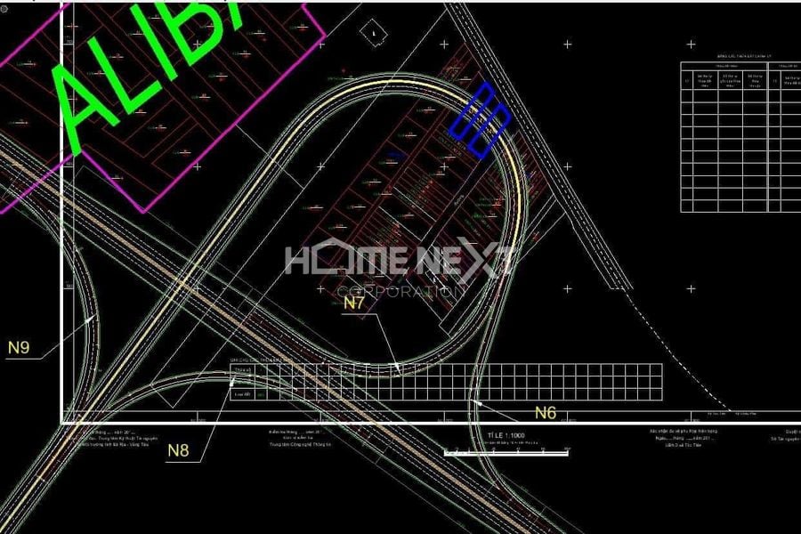 bản vẽ hướng tuyến đường dẫn của cao tốc