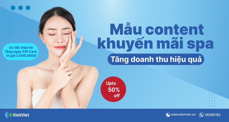 content khuyen mai spa