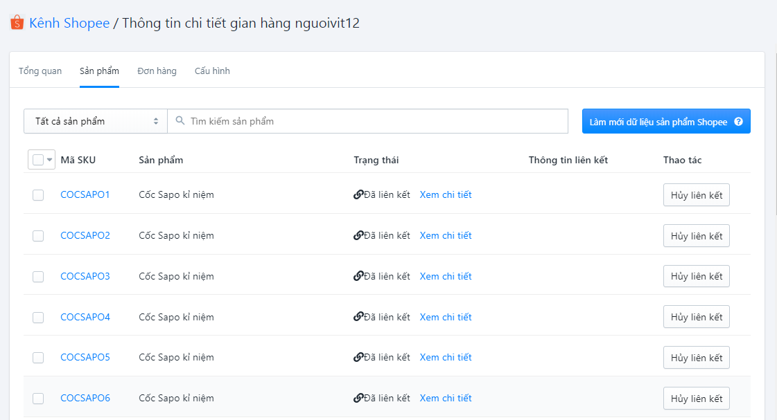 cập nhật tồn kho tự động lên Facebook và các gian hàng trên sàn với Sapo POS