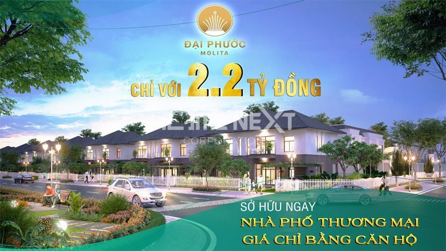 Đại Phước Molita Bàu Bàng sở hữu mức giá chỉ bằng căn hộ