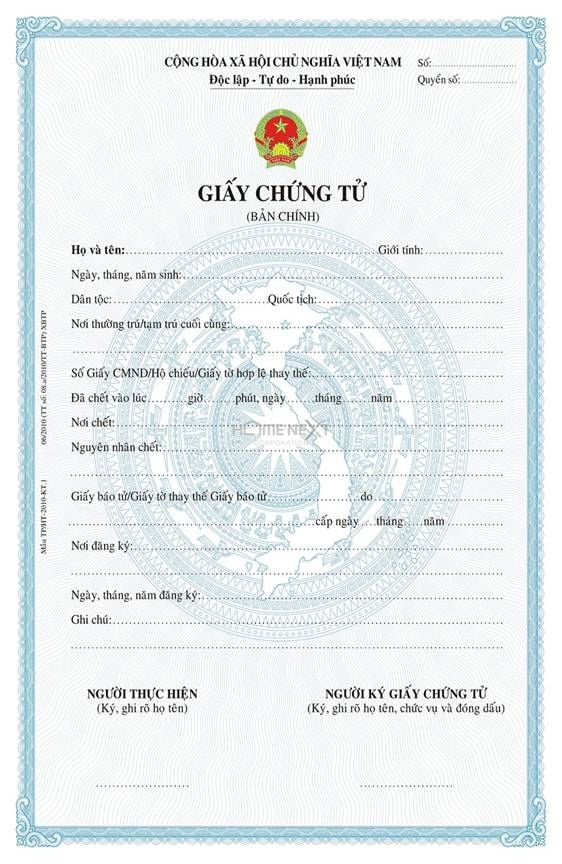 giấy chứng tử