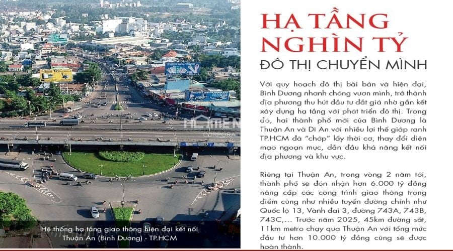 Hệ thống hạ tầng giao thông hiện đại kết nối toàn khu vực