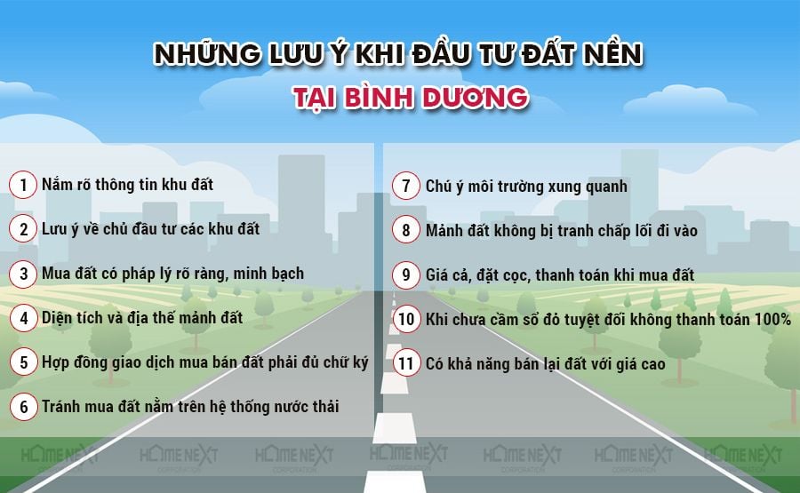 Lưu ý khi đầu tư đất nền tại Bình Dương