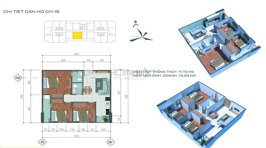 Chi tiết mặt bằng căn hộ tại Tecco Home An Phú