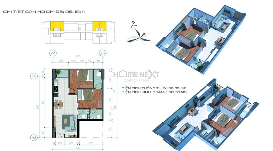 Chi tiết mặt bằng căn hộ tại Tecco Home An Phú