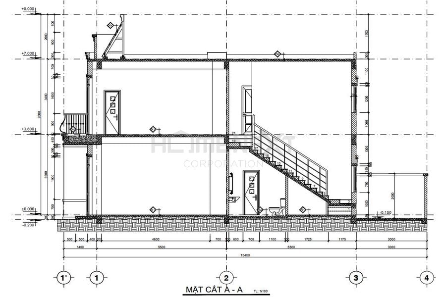 Bản vẽ mặt bằng nhà phố liên kế dự án Đại Phước Molita