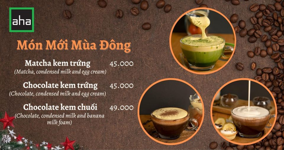 Ý tưởng menu đồ uống mùa đông hấp dẫn