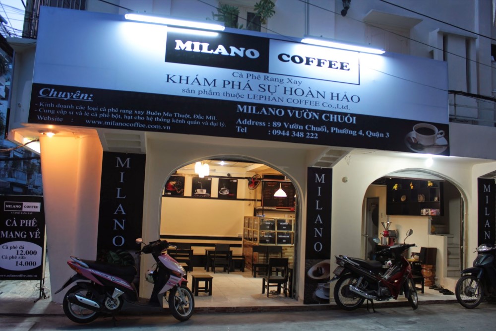 Milano nhượng quyền cafe chi phí thấp