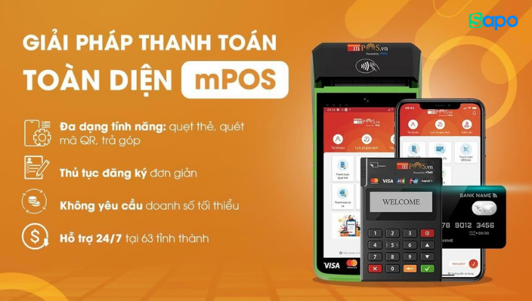 Sapo tích hợp máy quẹt thẻ mPOS lên phần mềm