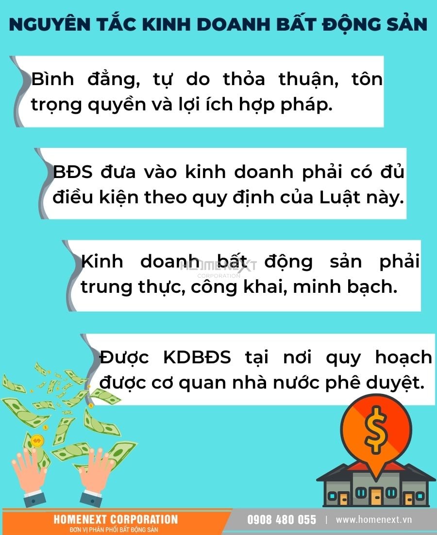 nguyên tắc kinh doanh bất động sản