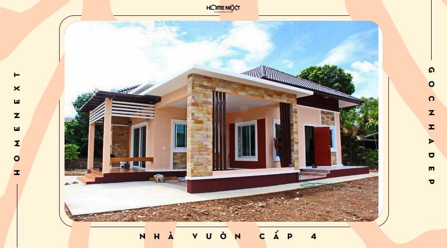 Căn nhà cấp 4 đẹp đang được xây dựng