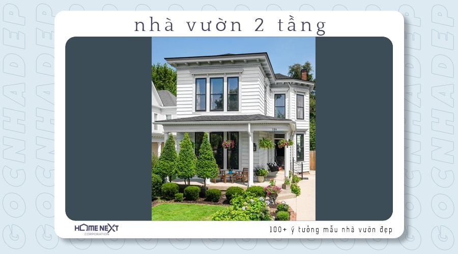 Một mẫu nhà vườn 2 tầng nhỏ xinh