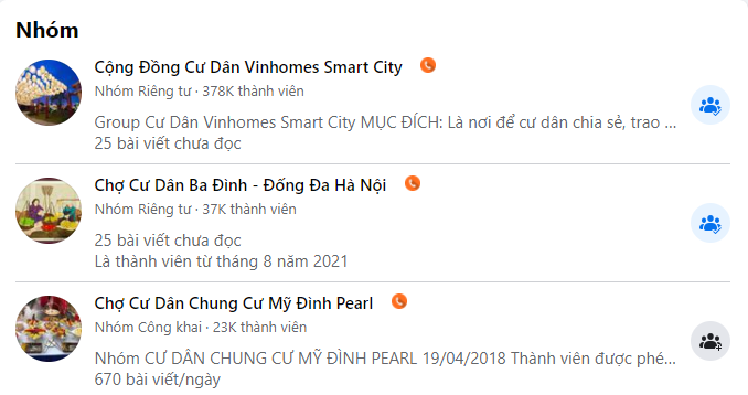 group chợ cư dân