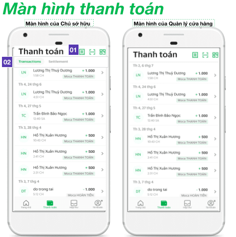 màn hình thanh toàn Grab Food merchant