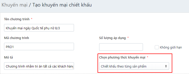 Quản lý các chương trình khuyến mại với phần mềm quản lý shop thời trang