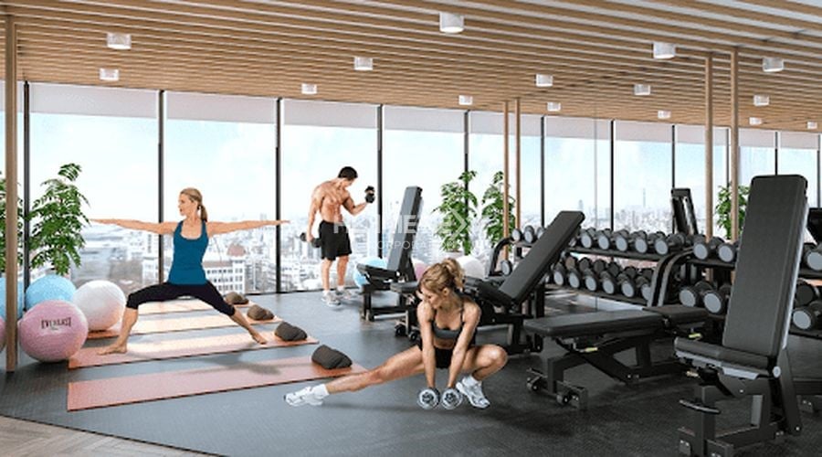 Phòng tập GYM được trang bị hệ thống hiện đại