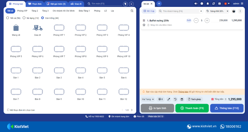 quan ly ban buffet