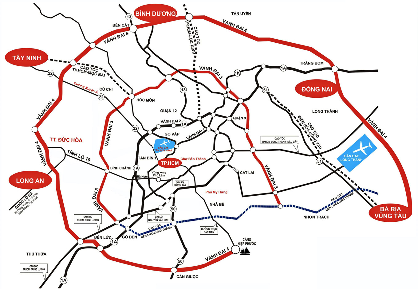 Quy hoạch đường vành đai 4 qua các tỉnh thành