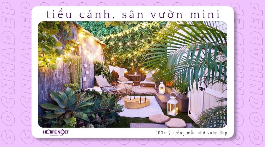 mẫu sân vườn mini