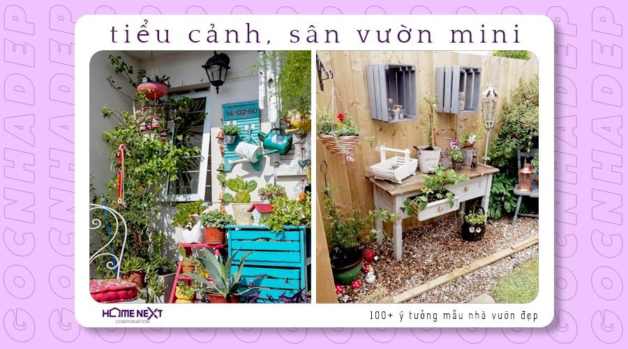 vật dụng thiết kế sân vườn tạo nên điểm nhấn