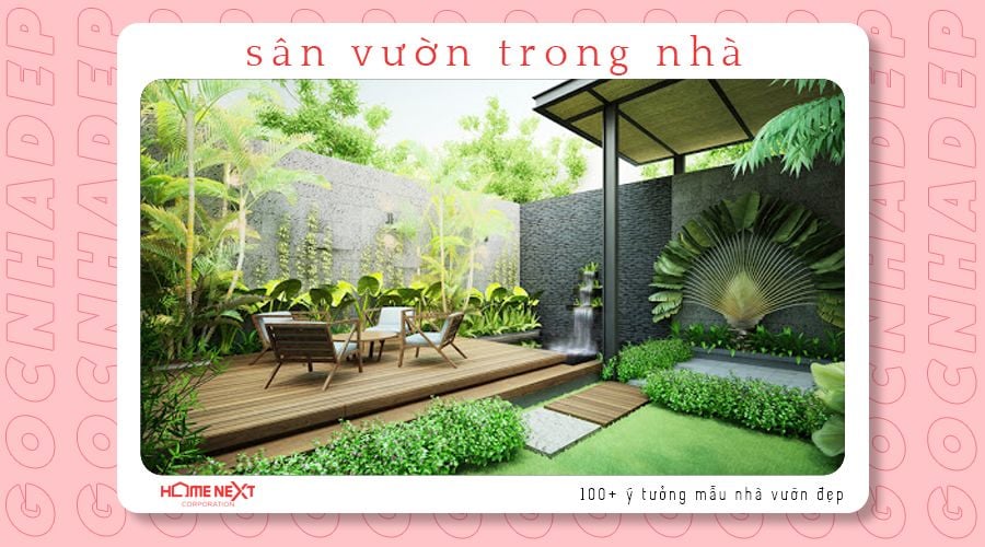 Thiết kế sân vườn trong nhà