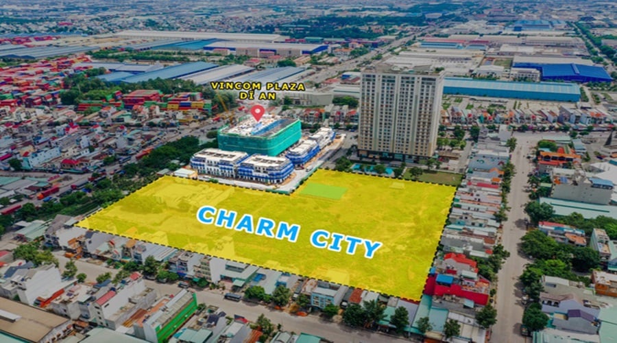 Vị trí dự án căn hộ Charm City Dĩ An, Bình Dương