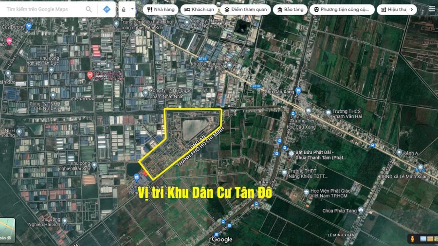 vị trí khu dân cư tân đô