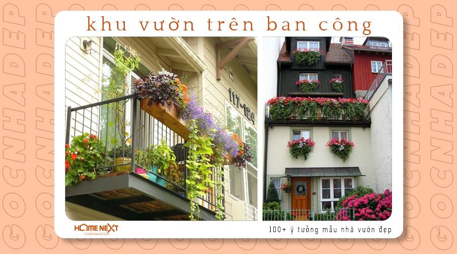 khu vườn trên ban công đẹp